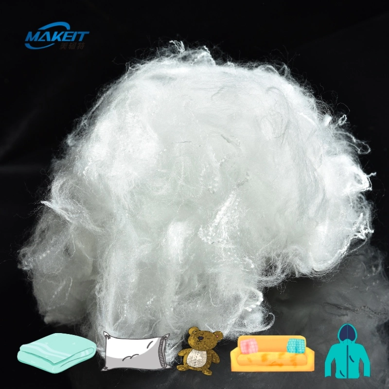 100% Virgin Solid Polyester Staple Fiber Siliconized for Stuffing