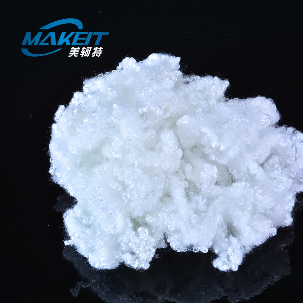 Environmental Protection Recycled 7D Hollow Conjugated Polyester Staple Fiber White