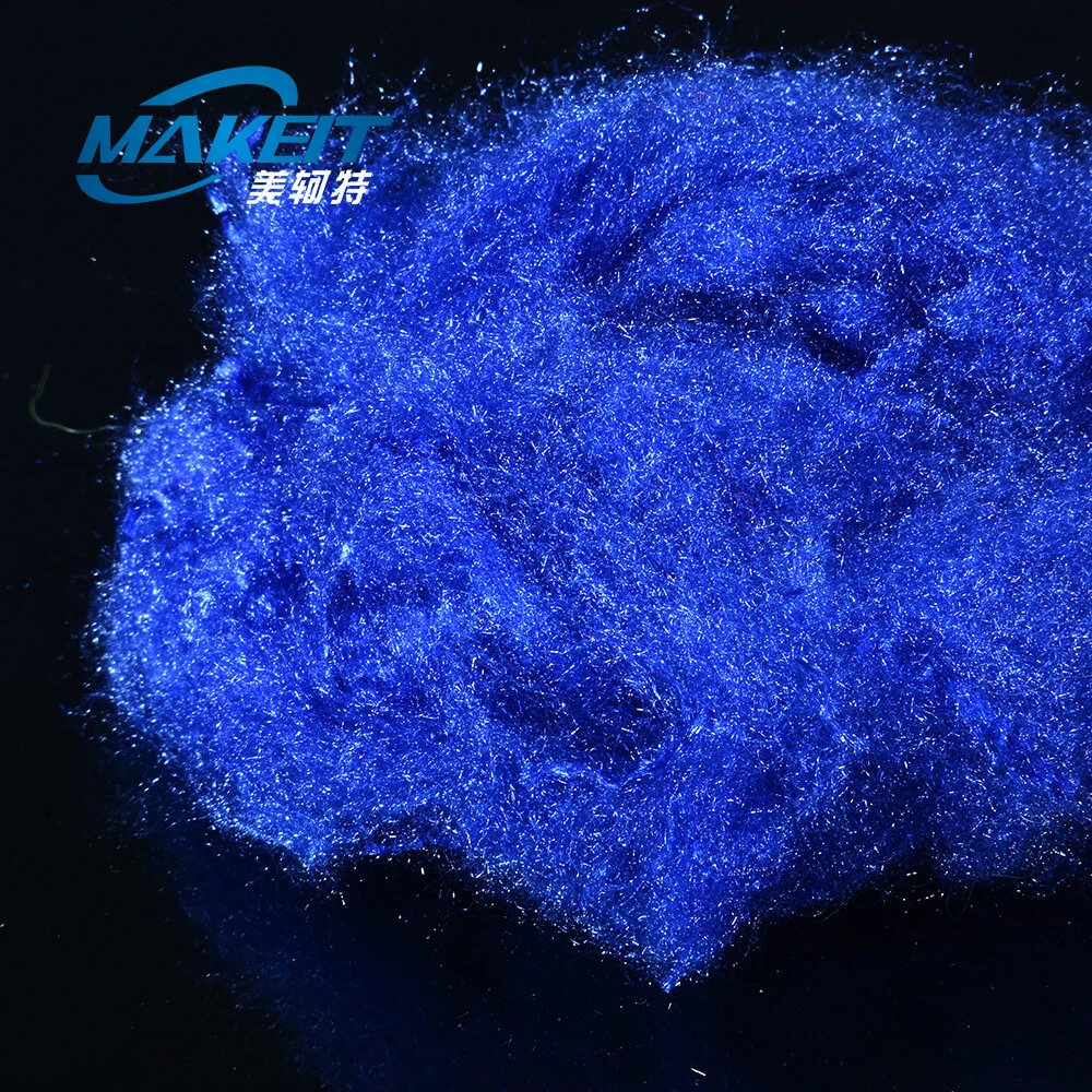 Solid Recycled 100% Colored Polyester Staple Fiber High Quality Siliconized