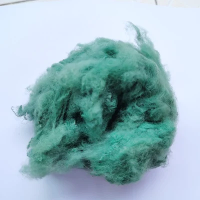 Recycled Fiber 3D64mm Dyed Dope Solid Polyester Staple Fiber